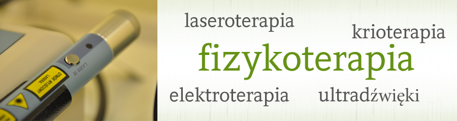 fizykoterapia, laseroterapia, krioterapia, elektroterapia, ultradźwięki